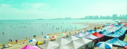 白沙湾海滨浴场成锦州新景