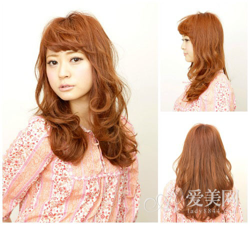 适合圆脸<em>女生</em>的<em>长发发型</em> 烫染<em>设计</em>修饰脸型__