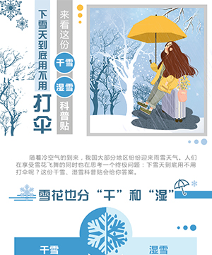 下雪天到底用不用打傘？來看這份幹雪、濕雪科普貼