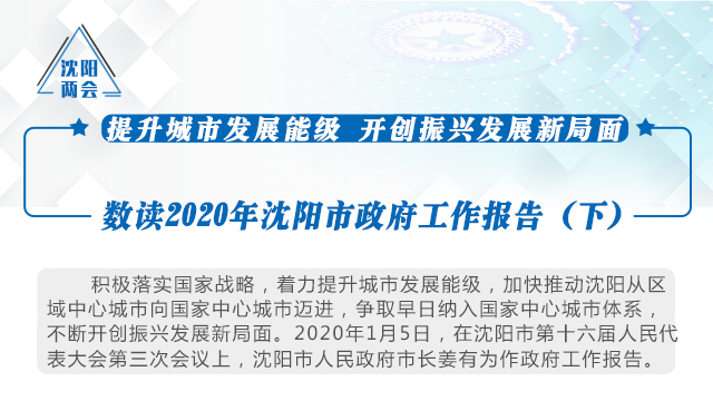 数读2020年沈阳市政府工作报告（下）
