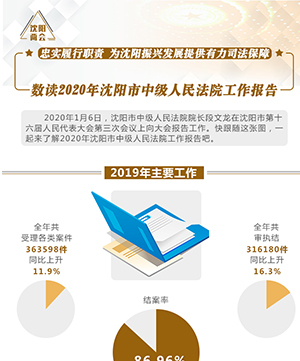 数读2020年沈阳市中级人民法院工作报告