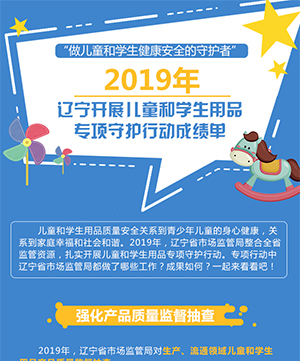 2019年辽宁开展儿童和学生用品专项守护行动成绩单