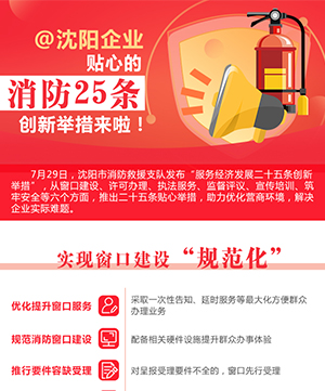 @沈阳企业 贴心的消防25条创新举措来啦！
